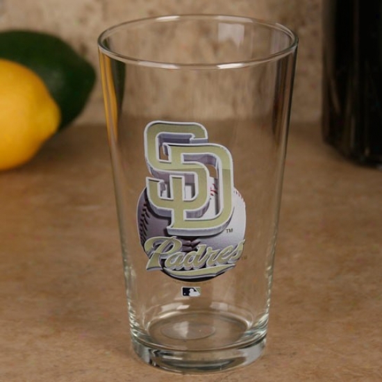 San Diego Padres 17 Oz. Enhanced Hi-def Mixing Glass