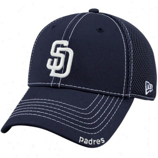 San Diego Paadres Hats : New Era San Diego Padres Navy Blue Neo 39thirty Stretch Fit Hats