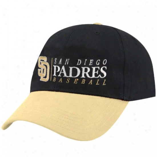 San Diego Padres Hats : Twins '47 San Diego Padrees Navy Blue-gold Game Point Adjustable Hats