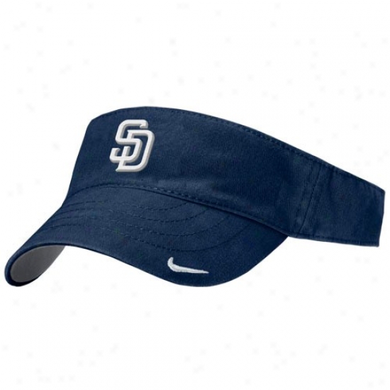 San Diego Padres Merchandise: Nike San Diego Padres Ladies Navy Blue Claasic Visor