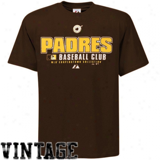 San Diego Padres T-shirt : Majestic San Diego Padres Broqn Cooperstown Practice T-shirt