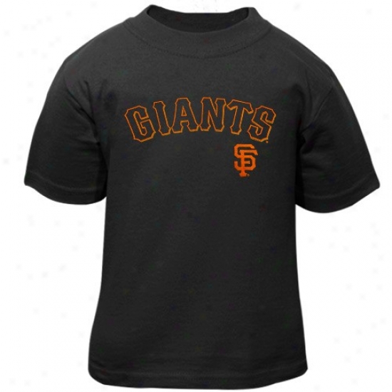 San Francisco Giants Apparel: San Francisco Giants Todder Black Team Wordmark T-shirt