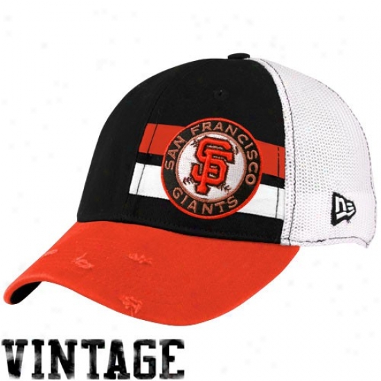 San Francisco Giants Cap : New Era San Francisco Giants White Double Stripe Vintage Flex Fit Cap