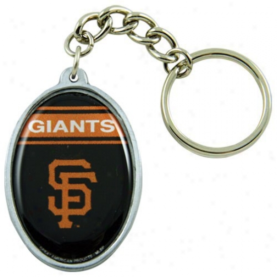 Sam Francisco Giants Domed Oval Keychain