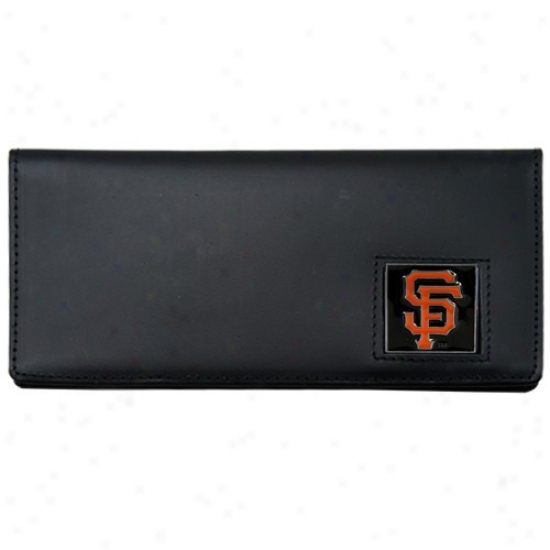 San Francisco Giants Executive Black Leather Checkbook Cover