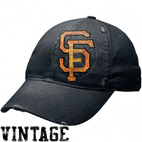San Francisco Giants Gear: Nike San Francisco Giants Black Stacked Up Heritage 86 Unisex Adjustable Hat