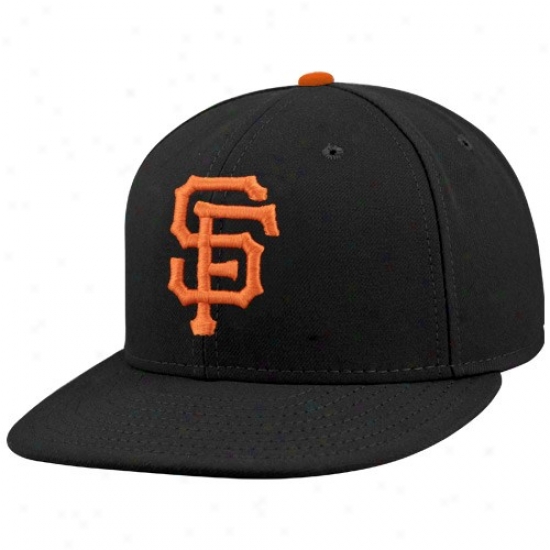 San Francisco Giants Hat : New Era San Francisco Giants Black On-field 59fifty Fifted Hat