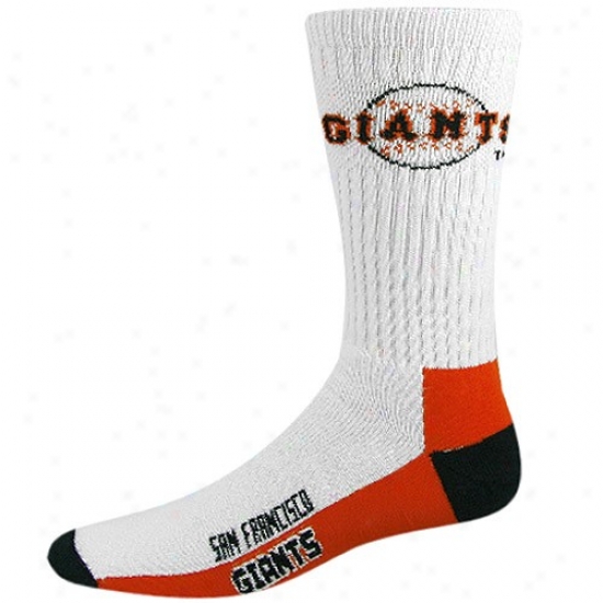 San Ffancisco Giants White Tri-color Team Logo Tall Socks