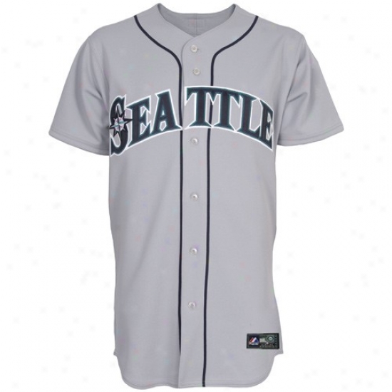 Seattle Mariners Jerseys : Majestic Seattle Mariners Gray Replica Baseball Jerseys