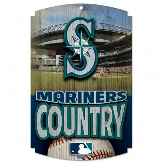 Seattle Mariners Wood Sign