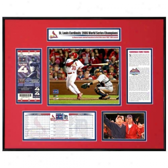 St Louis Cardinals 2006 World Series Cahmpions David Eckstein Ticket Frame