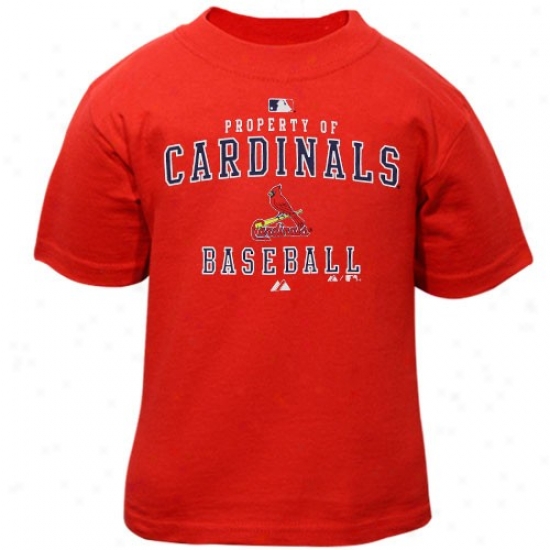 St. Louis Cardinals Attire: Majestic St. Louis Cardinals Toddler Red Property Of T-shirt