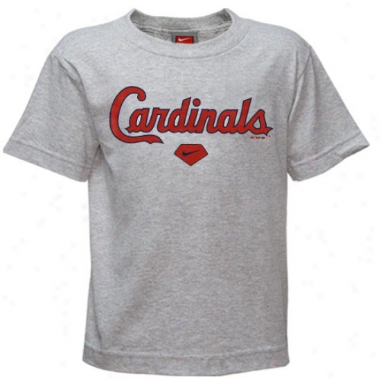 St. Louis Cardinalz Attire: Nike St Louis Cardinals Preschool Ash Practice T-shirt