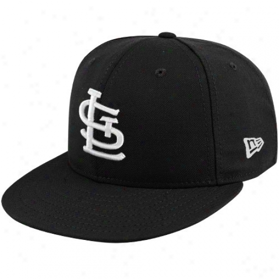 St. Louis Cardinals Caps : New Era St. Louis Cardinals Black League Basic Fitted Caps