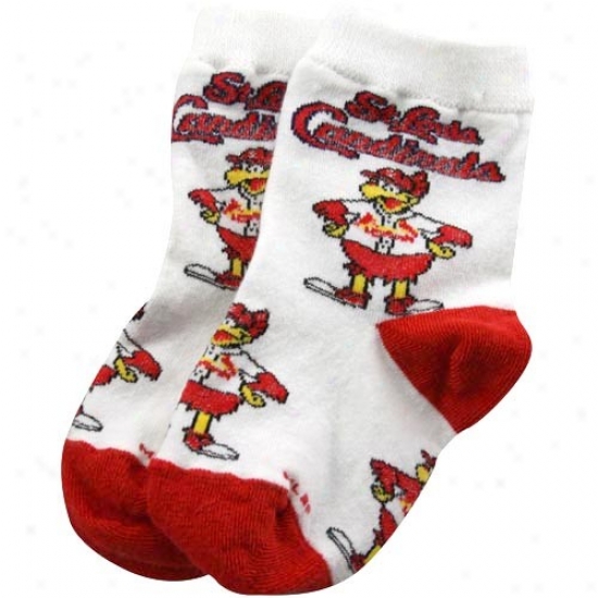St. Louis Cardinals Infant White Mascot Socks