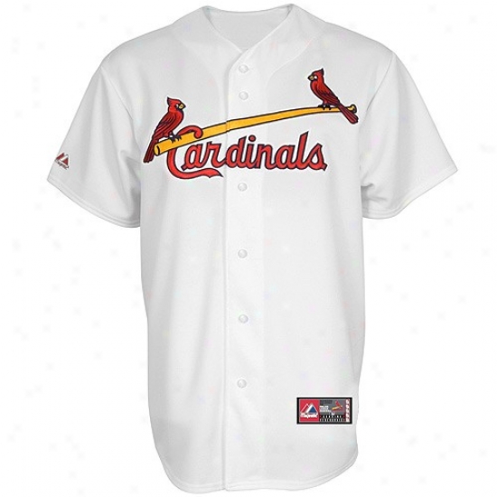 St. Louis Cardinals Jersey : Majestic St. Louis Cardinals White Replica Baseball Jersey