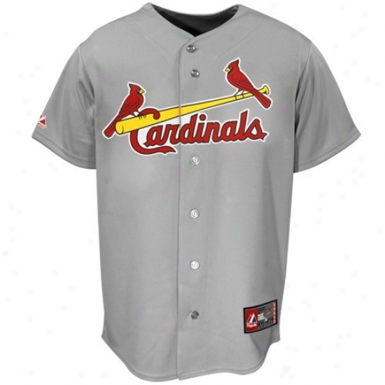 St. Louis Cardinals Jerseys : Majestic St. Louis Cardinals Youth Gray Replica Baseball Jerseys