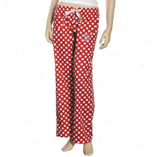St Louis Cardinals Ladies Red Gzlaxy Pajama Pants