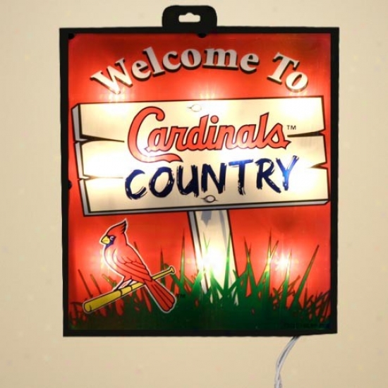 St Louis Cardinals Light Up Wall/window Sign