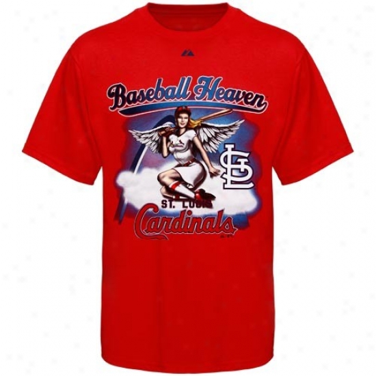 St. Louis Cardinals Shirt : Majestic St. Louis Cardinals Red Baseball Heaven  Dig In Shirt