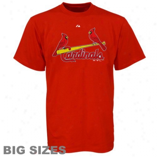 St. Louis Cardinals Shirts : St Louis Cardinals Red Big Sizes Wordmark Shirts