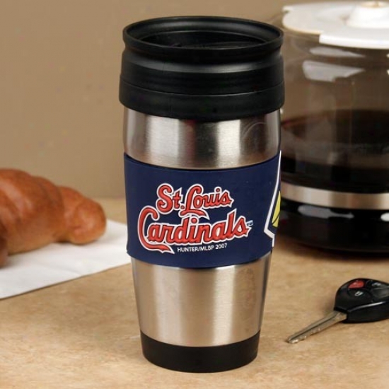 St Louis Cardinals Stainless Steel & Pvc Travel Tumbler