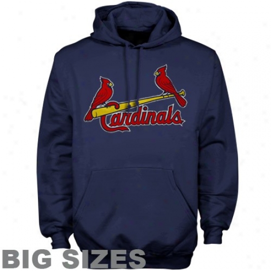 St. Louis Cardinals Stuff: Majestic St. Louis Cardinals Navy Blue Clssic Big Skzes Pullover Hoody Sweatshirt