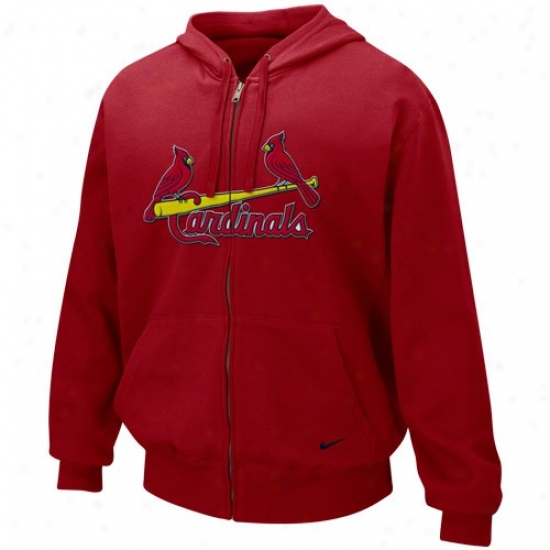 St. Louis Cardinals Sweatshirts : Nike St Louis Cardinals Red Tackle Twill Full Zip Sw3atshirts