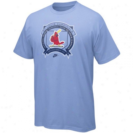 St. Louis Cardinals T Shirt : Nike St. Louis Cardinals Light Blue Cooperstown Hey Batta Batta T Shirt