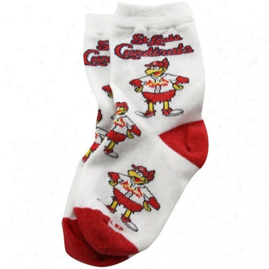 St. Louis Cardinals Toddler White Mascot Socks