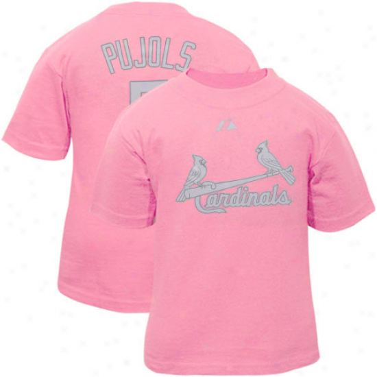 St. Louis Cardinals Tshirts : Majwstic St. Louis Cardinals #5 Albert Pujols Infant Pink Player Tsshirts
