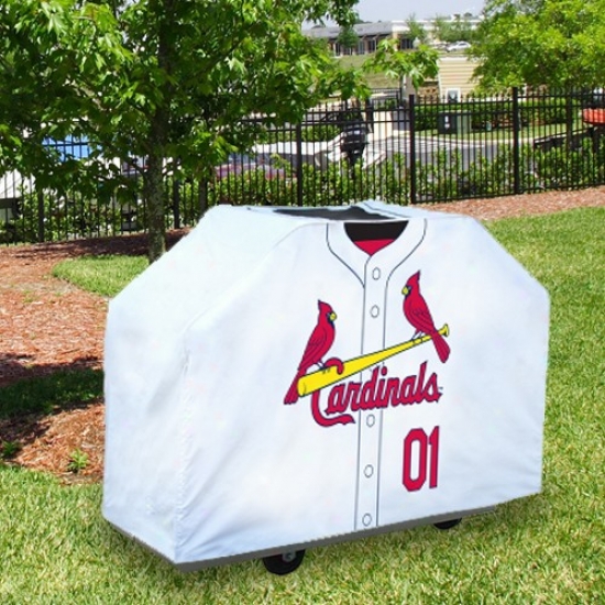 St Louis Cardinals White Jersey Bbq Grill Cover
