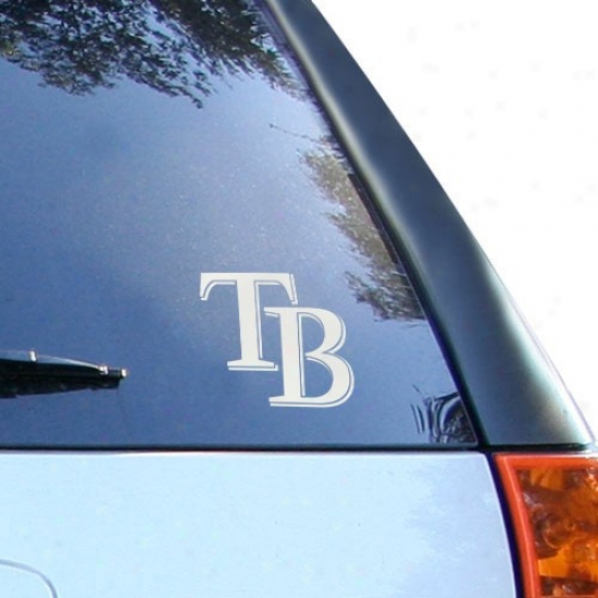 Tampa Bay Rays 5'' X 6'' Silver Window Graphic Decal