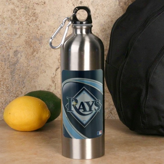 Tampa Bay Rays 750ml Stainless Steel Water Bottle W/ Carabiner Cllip