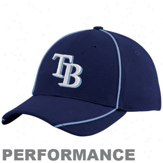 Tampa Bay Rays Caps : New Point of time Tampa Bay Rays Navy Blue 2010 Official Batting Practice Flex Fit Performance Caps