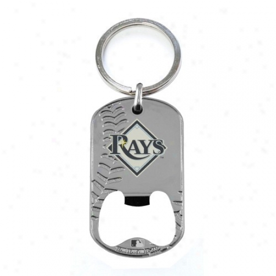Tampa Bay Rays Dog Tag Bottle Opener Keychain