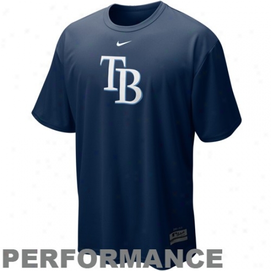 Tampa Bay Rays Shirts : Nike Tampa Bay Rays Navy Blue Nikefi Mlb Logo Performance Shurts