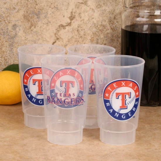 Texas Rangers 4-pack 16oz. Soft Cups