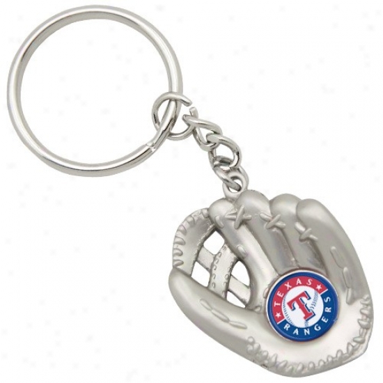 Texas Rangers Baseball Glove Keychain