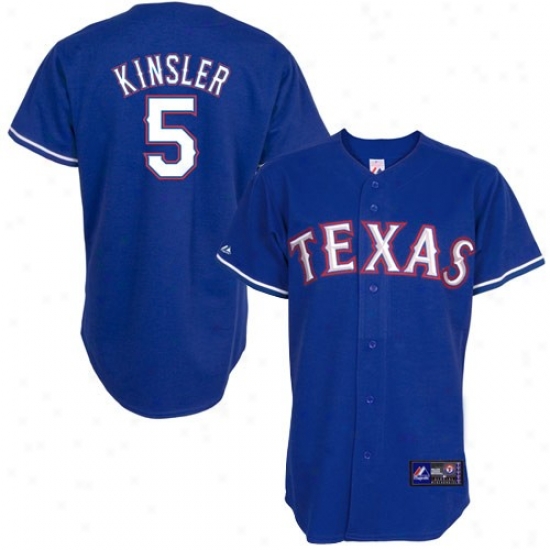 Texas Rangers Jersey : Majestic Texas Rangers #5 Ian Kinsler Royal Azure Replica Baseball Jersey