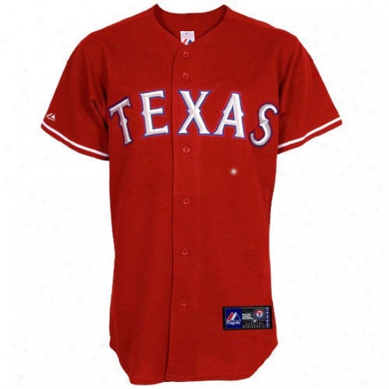 Texas Rangers Jerseys : Majestic Trxas Rangers Autograph copy Jersey-red