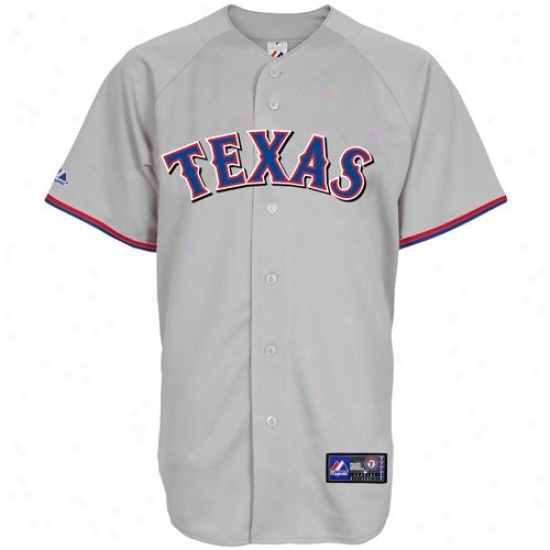 Texas Rangers Jerseys : Majestic Texas Rangers Gray Autograph copy Baseball Jerseys
