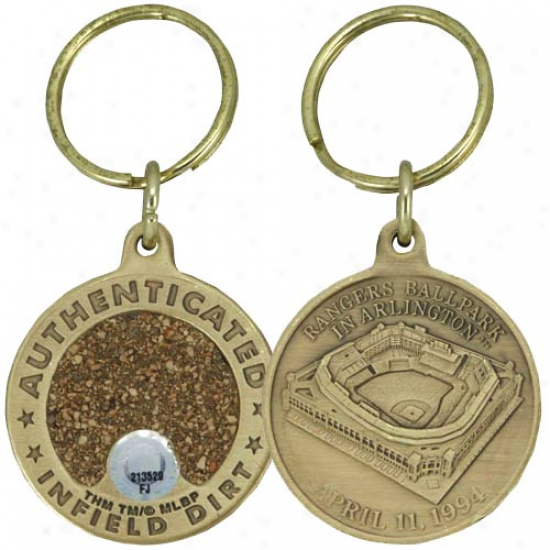 Texas Rangers Rangers Ballpark Bronze Infield Dirt Keychain