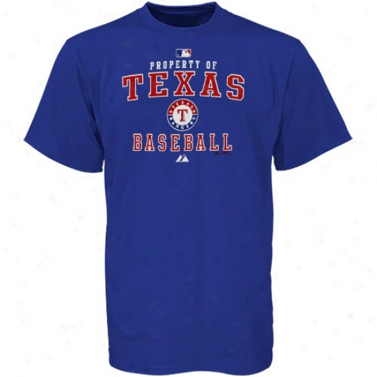 Texas Rangers Shirt : Majestic Texas Rangers Youth Royal Blue Property Of Shirt