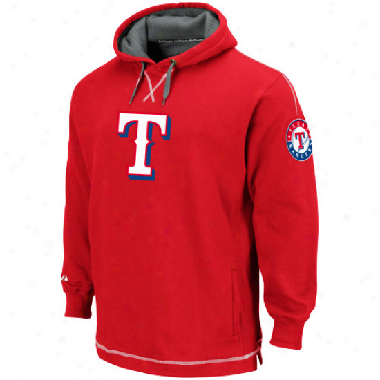 Texas Rangers Trash: Majestic Texas Rangers Red The Liberation Pullover Hoody Sweatshirt