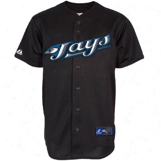 Toronto Blue Jays Jersey : Majestic Toronto Livid Jays Black Replica Baseball Jersey