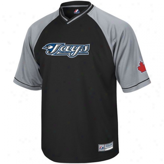 Toronto Dismal Jays Jereeys : Mqjestic Tlronto Blue Jays Black-gray Full Forcw V-neck Jerseys