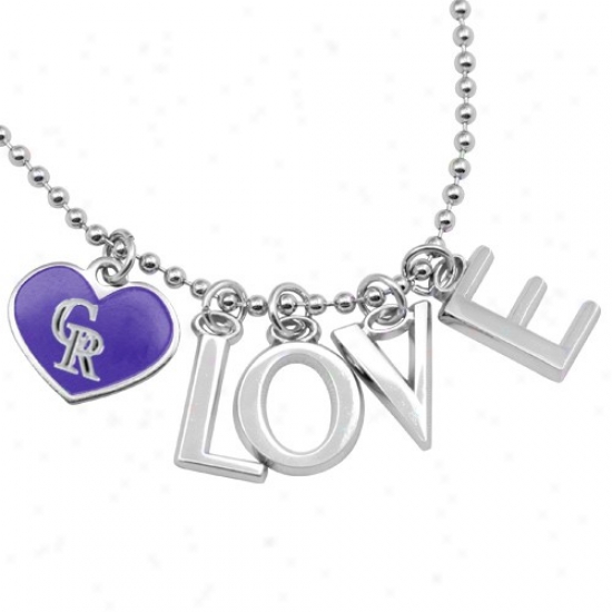 Touch By Alyssa Milano Colorado Rockies Love Necklace With Heart Team Logo