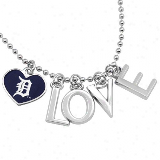 Touch By Alyssa Milano Detroit Tigers Love Necklace With Heart Team Logo