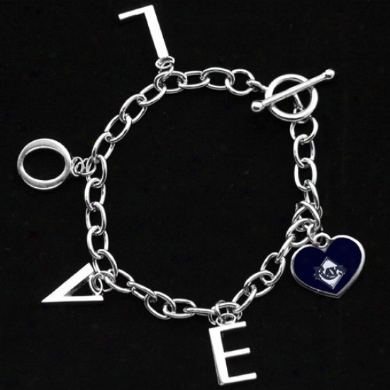 Touch By Alyssa Milano Tampa Bay Rays Ladies Love Chain Charm Bracelet